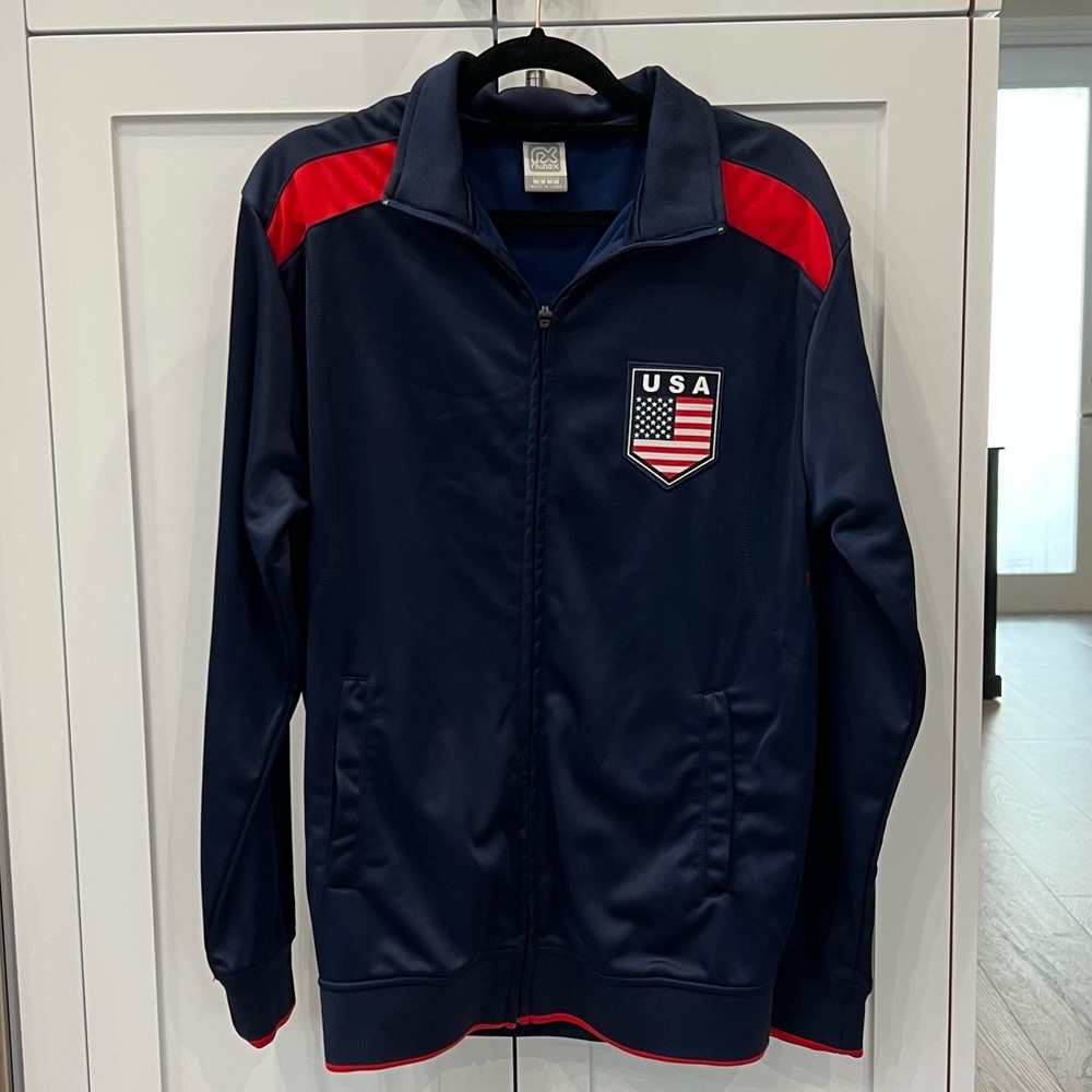 Rhinox Men’s (Unisex) USA Zippered Track Jacket